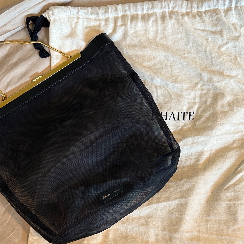 KHAITE Black Tote Bag